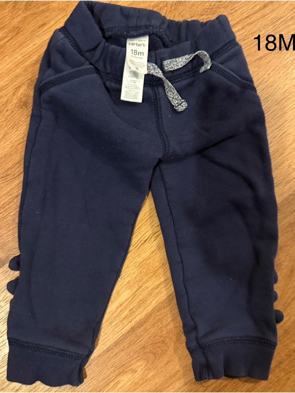 Carter's Navy Baby Jogger Pants with Drawstring